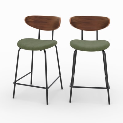 Lot de 2 chaises pour îlot central en velours côtelé 64.5 cm - JADE MAISON PAVANE
