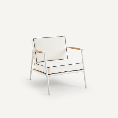 Fauteuil de jardin aluminium et teck, Isabbo AM.PM