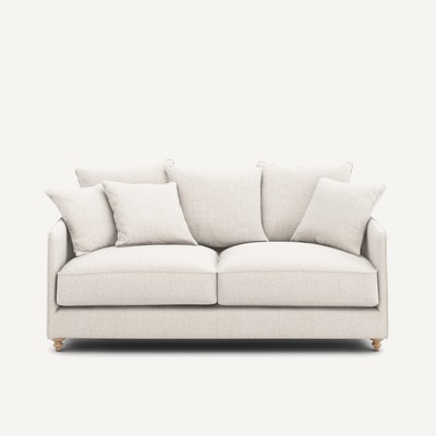 Canapé compact convertible 3 places, en toile jaspée, LAZARE AM.PM