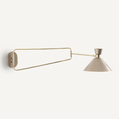 Richtbare wandlamp in verouderde messing, Zoticus AM.PM