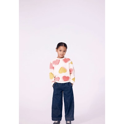 Katoenen sweater met hartjesmotief PETIT BATEAU