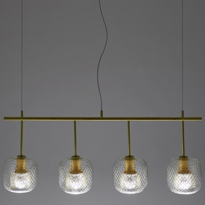 Lijn hanglamp met 4 bollen Mistinguett AM.PM X EMMANUEL GALLINA