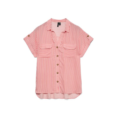Gestreepte blouse met korte mouwen VERO MODA
