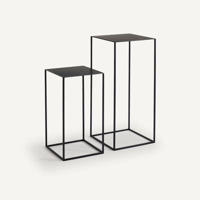 Romy Set of 2 Lacquered Metal Nesting Side Tables AM.PM
