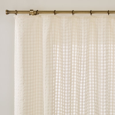 Panel z woalu Madrila z wzorem kratki Gingham w tonacji ton z pierścieniami LA REDOUTE INTERIEURS