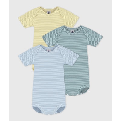 Set van 3 rompertjes met korte mouwen PETIT BATEAU