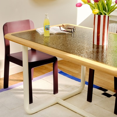 Ublo 6-sits rektangulär Bubble Glasskiva Matbord LA REDOUTE INTERIEURS