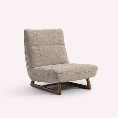 Fauteuil version noyer et texturé chiné, Lafar AM.PM