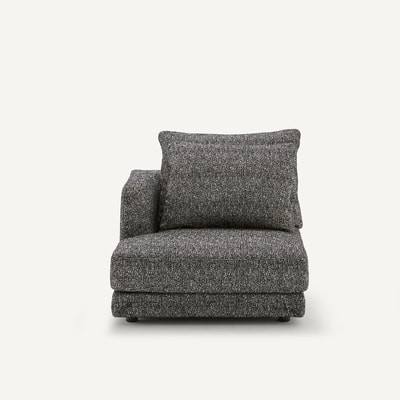 Demi-canapé gauche, arrondi, modulable en bouclette, TIBERIO AM.PM