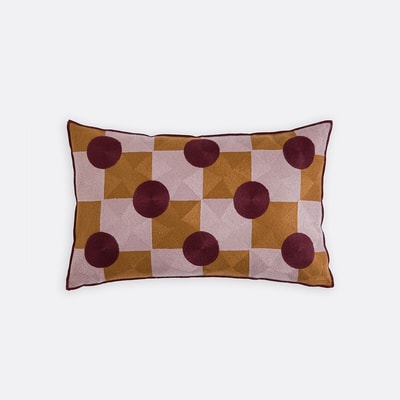 Prostokątna poszewka na poduszkę Touma z haftowanego lnu/bawełny 50x30cm LA REDOUTE INTERIEURS