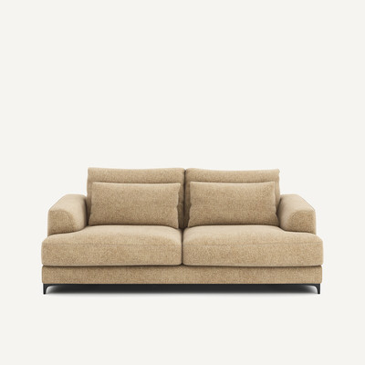 Sofá-cama de 3 lugares, em algodão estruturado, Marsile AM.PM