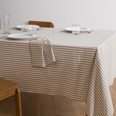 Nappe rayée tissé-teint, 30% coton recyclé, SOIZIC LA REDOUTE INTERIEURS