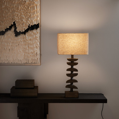 Sculptuurlamp van metaal en linnen, Odyha AM.PM