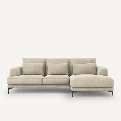 Ecksofa Marsile mit Ecke rechts, Leinensamt AM.PM