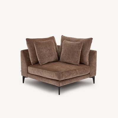 Divano angolare in velluto misto, MODERNISTE, design Emmanuel Gallina AM.PM X EMMANUEL GALLINA