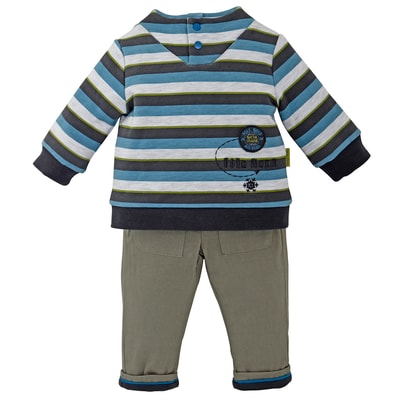 Sweat + pantalon bebe garcon kaki SUCRE D'ORGE