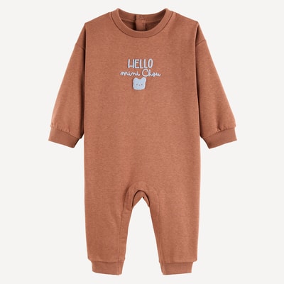 Lange fleece jumpsuit met beertjesmotief op de voorkant LA REDOUTE COLLECTIONS