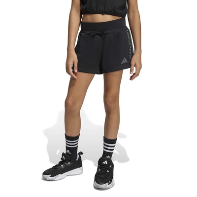 Lichtgewicht fleece short, 3 stripes met luipaardprint ADIDAS SPORTSWEAR