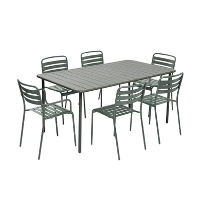 Table de jardin métal + 6 assises AMELIA SWEEEK