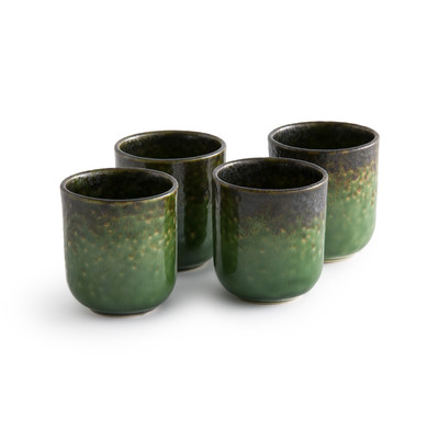 Lot de 4 tasses en grès émaillé réactif, Aska AM.PM