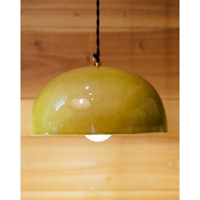 Lampe baladeuse en céramique vert olive Paulette N°99 - Bon état DEBONGOUT