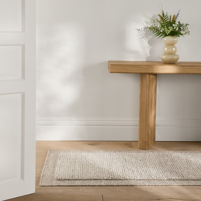Tapis descente de lit, noué à la main, en laine majoritaire, EDGI AM.PM