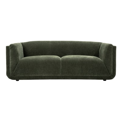 Canapé design 3 places en tissu chenille terre brûlée HOSBO MILIBOO