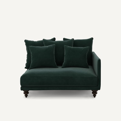 Demi canapé velours, Lazare AM.PM