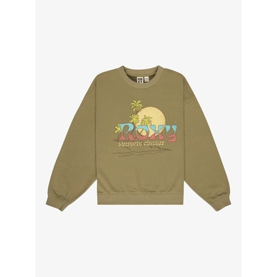 Sweater met ronde hals, met print op de voorkant, van fleece ROXY
