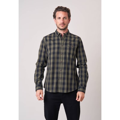 Chemise regular homme à carreaux en flanelle 100% coton PIETER DEELUXE