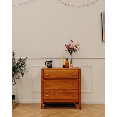 Commode en hêtre clair Olga N°422 - Bon état DEBONGOUT