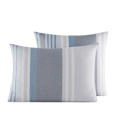 Acoledor Striped 100% Organic Cotton Percale 200 Thread Count Pillowcase AM.PM