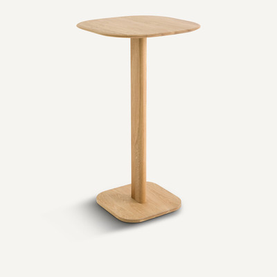 Table bistrot haute, en chêne massif et métal fer, design Gallina, MONCEAU AM.PM