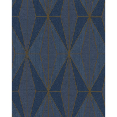 Papel de parede Giulia, Azul/Dourado, da Interelife INTERELIFE