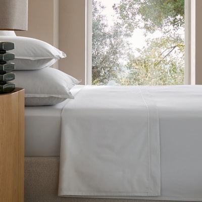Drap plat en percale de coton 120 fils, VENETO AM.PM