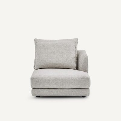 Demi-canapé droit, modulable en toile jaspée, TIBERIO AM.PM