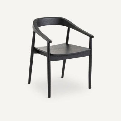 Poltrona da tavolo rovere tinto nero, Galb AM.PM