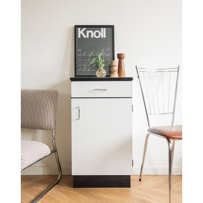 Buffet fin en formica blanc Gustave N°513 - Bon état DEBONGOUT