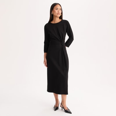 Midi-Kleid, 3/4-Ärmel, Drapierungseffekt ANNE WEYBURN