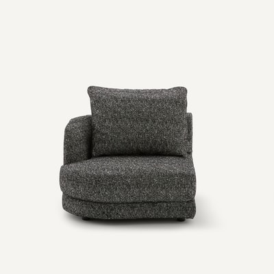 Demi-canapé gauche, modulable en bouclette, TIBERIO AM.PM