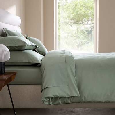 Housse de couette en satin de coton 200 fils, GALOR AM.PM