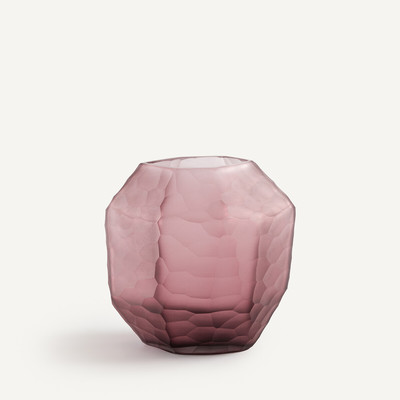 Vase en verre dépoli lie de vin, Zenka AM.PM