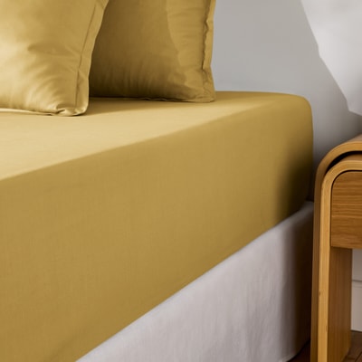 Drap housse en percale coton, 80 fils, bonnet 30 cm, Scenario LA REDOUTE INTERIEURS