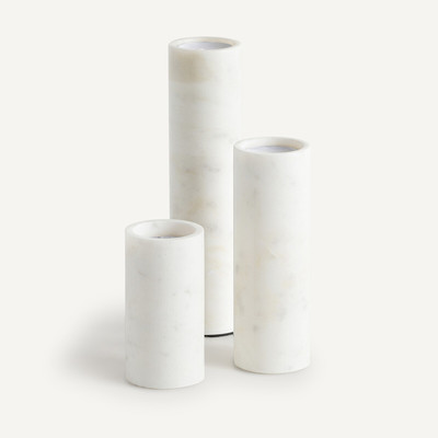 Lot de 3 bougeoirs en marbre, Scafi AM.PM