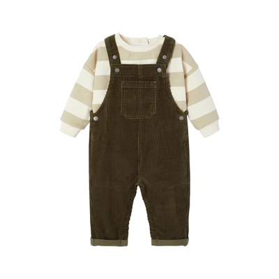 Ensemble bébé sweat-shirt + salopette VERTBAUDET