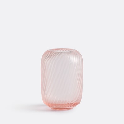 Vaas in geribbeld glas H13 cm, Azea LA REDOUTE INTERIEURS