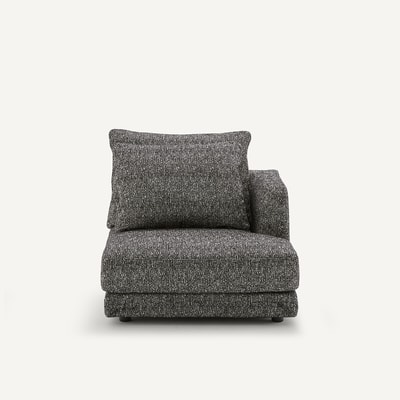 Demi-canapé droit, modulable en bouclette, TIBERIO AM.PM
