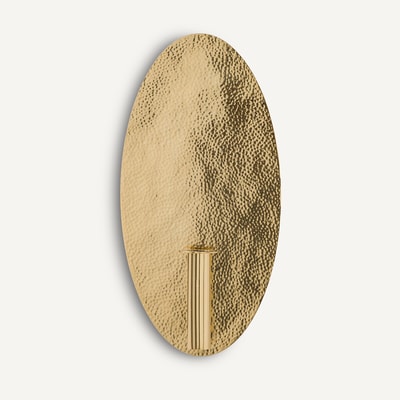 Miroir bougeoir vase mural ovale, hauteur 40 cm, LUNOU AM.PM