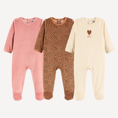 Paket med 3 Velour Pyjamas LA REDOUTE COLLECTIONS