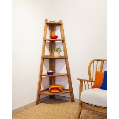 Étagère d'angle en bois Gaëlle N°706 - Bon état DEBONGOUT